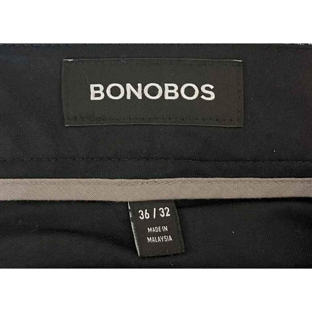 Bonobos Tuesday Chino Pants Size 36/32 Grey Pinstriped Slim Fit Stretch Business